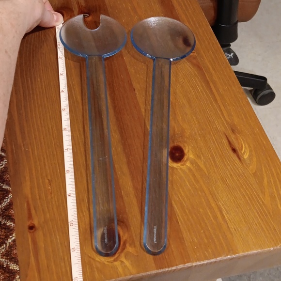Tupperware Acrylic Watercolor Salad Servers NWOT - Picture 3 of 3